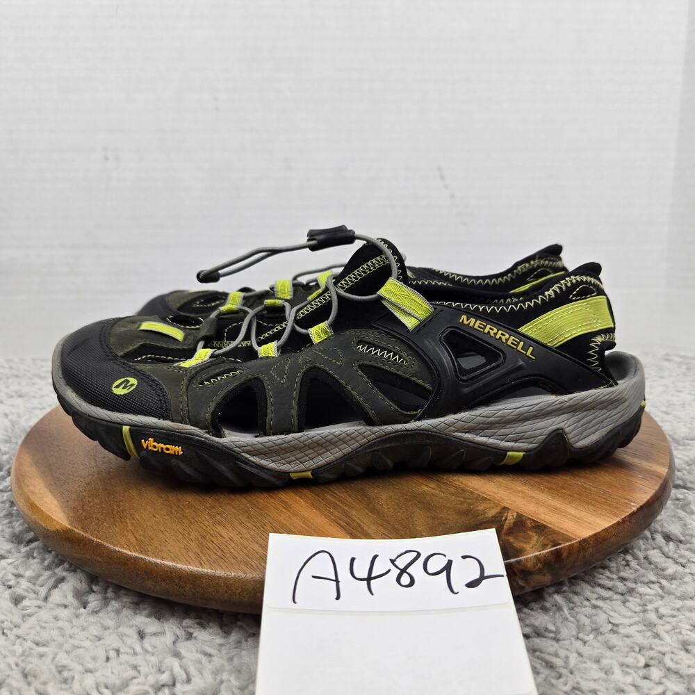Merrell Mens 9.5 All Out Blaze Sieve Gray Green Water Outdoor Athletic Sandals
